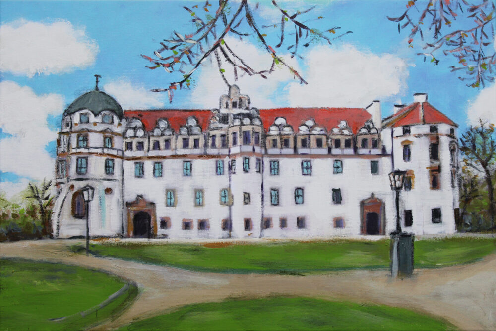 Celler Schloss, Gemälde von Karin Greife, auch als Kunstdruck