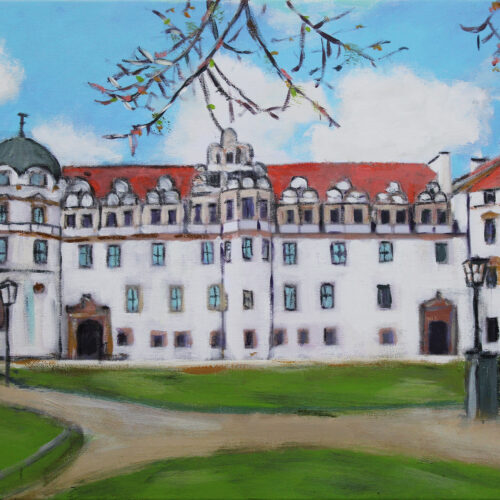 Celler Schloss, Gemälde von Karin Greife, auch als Kunstdruck
