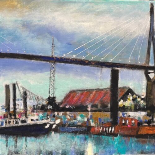 Gemälde "Köhlbrandbrücke Hamburg"